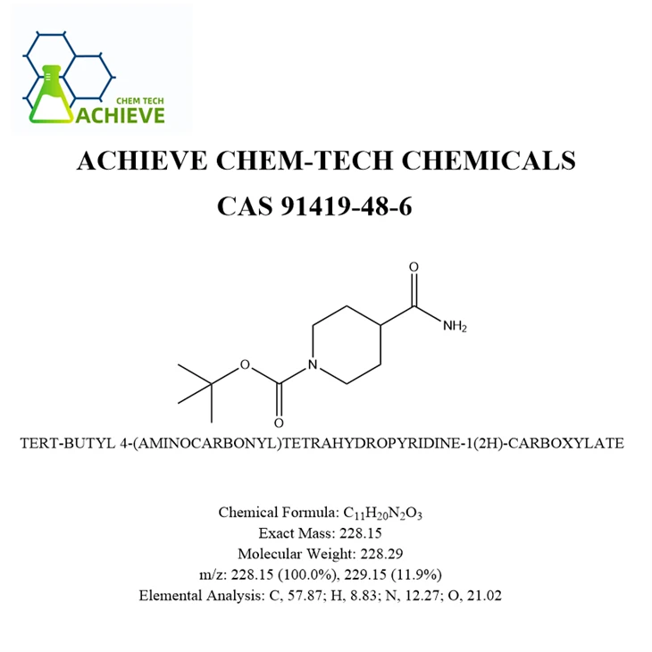 TERT-BUTIL 4-(AMINOCARBONIL)TETRAHIDROPIRIDIN-1(2H)-CARBOXILAT CAS 91419-48-6